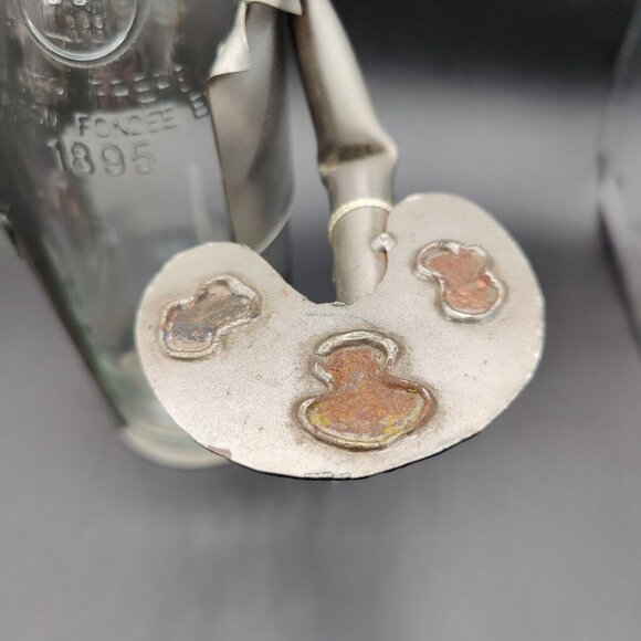 Wine Bottle Holder H&K Steel Sculpture Barbeque Cowboy & Shot Glass Holster - Picture 10 of 15